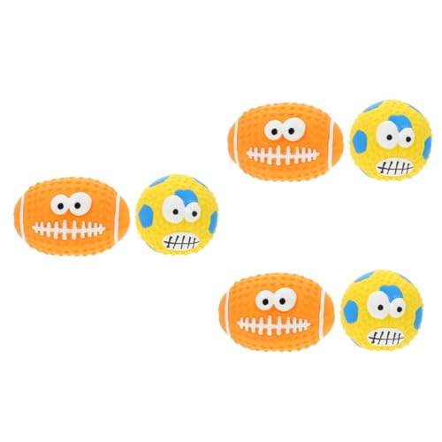 ABOOFAN 6 STK Spielzeugball Zahnreinigungsspielzeug für Hunde kauendes quietschendes Spielzeug Spielzeuge entzückendes Welpenspielzeug Hundespielzeug Backenzahn Zubehör Fußball Emulsion ABOOFAN 6 STK Spielzeugball Zahnreinigungsspielzeug für Hunde kauendes quietschendes Spielzeug Spielzeuge entzückendes Welpenspielzeug Hundespielzeug Backenzahn Zubehör Fußball Emulsion von ABOOFAN