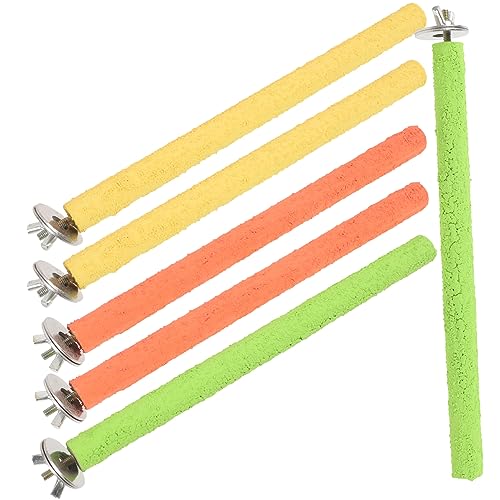 ABOOFAN 6stücke Vogel Sitzstange Mit Rauer Oberfläche Krallenpflege Sticks Für Papageien Bunte Perch Stangen Für Vögel von ABOOFAN