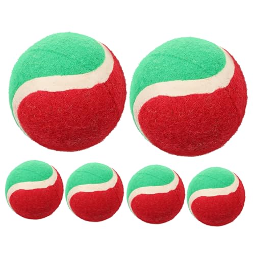 ABOOFAN Interaktives Hundespielzeug mit Weihnachts-tennisbällen 6er-Pack Mittelgroße und Große Hundebälle Aggressives Kauen Weiches Apportierspielzeug ABOOFAN Interaktives Hundespielzeug mit Weihnachts-tennisbällen 6er-Pack Mittelgroße und Große Hundebälle Aggressives Kauen Weiches Apportierspielzeug von ABOOFAN