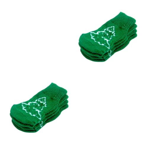 ABOOFAN 2 Sets Modische Haustiersocken Aus Baumwolle Für Weihnachten Warm Und Schützend Für Haustiere 4 Stück X 2 ABOOFAN 2 Sets Modische Haustiersocken Aus Baumwolle Für Weihnachten Warm Und Schützend Für Haustiere 4 Stück X 2 von ABOOFAN