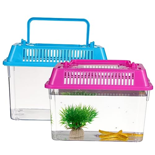 ABOOFAN 8 STK Tragbares Mini-Aquarium Aufbewahrungsbox Glas Schildkrötenbox Plastik Kind von ABOOFAN