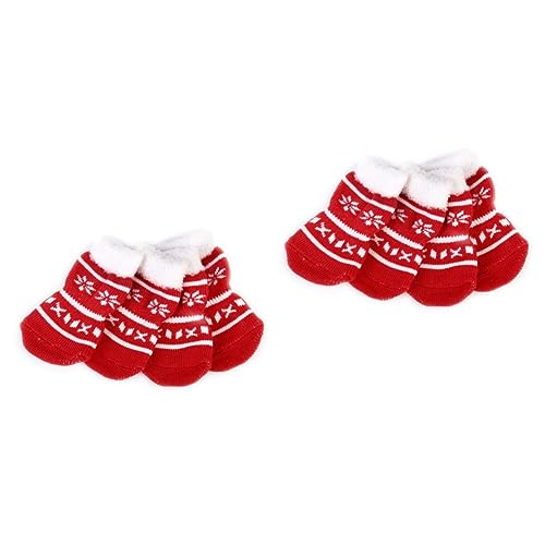 ABOOFAN Socken 8 STK Sockenschuhe Hundesocken Weihnachtssocken Für Haustiere Weihnachten Baumwollsocken Baumwollsocken Für Haustiere von ABOOFAN