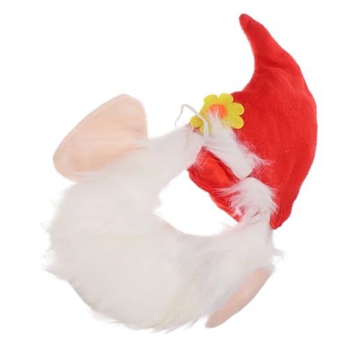 ABOOFAN Haustier-weihnachtsmützenschal Katzenkostümhut Weihnachtsmütze Für Hunde Weihnachtshundekappe Haustier-kostüm-Kappe Katzenhut Zubehör Für Hundemütze Stricken Plüsch Hund Karikatur von ABOOFAN