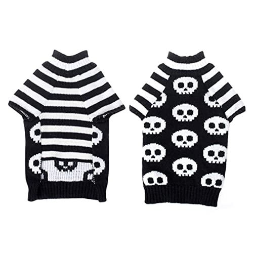 ABOOFAN Einzigartiger Pullover Mit Totenkopfstreifen Warme Hundekleidung Halloween-Outfits Für Haustiere Der Größe M Einfach Zu Tragen ABOOFAN Einzigartiger Pullover Mit Totenkopfstreifen Warme Hundekleidung Halloween-Outfits Für Haustiere Der Größe M Einfach Zu Tragen von ABOOFAN