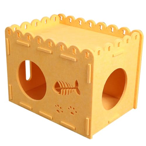 ABOOFAN herausnehmbares Katzenstreu katzenhöhle haustierbett Katzenschlafbox Katzenkratzbox Kratzhaus für Katzen Katzenhaus atmungsaktiv Katzennest kratzbaum für Katzen gefühlt von ABOOFAN