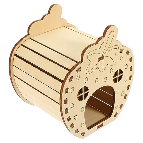 ABOOFAN Hamster-holzhaus Haustier-versteck Nest Selbstmontage Hamster-Spielzeug Hamster-verstecke Komfortable Holzstruktur von ABOOFAN