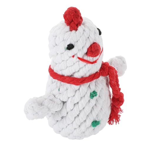 ABOOFAN Snowman-förmiges Kauspielzeug Baumwolle Für Hunde Handgewebtes Spielzeug Für Zahnpflege Und Stressabbau Für Kleine Und Mittelgroße Hunde ABOOFAN Snowman-förmiges Kauspielzeug Baumwolle Für Hunde Handgewebtes Spielzeug Für Zahnpflege Und Stressabbau Für Kleine Und Mittelgroße Hunde von ABOOFAN