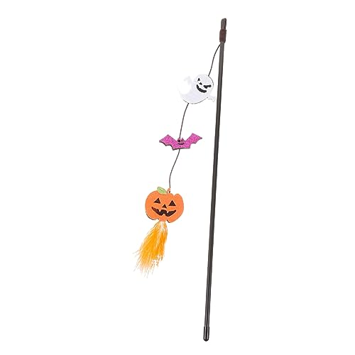 ABOOFAN Halloween Katzenangel Mit Teaser-Feder Interaktives Spielzeug Für Katzen Attraktives Design Mit Kürbis- Für Halloween-spaß Fördert Die Aktivität Spielverhalten Von Kätzchen ABOOFAN Halloween Katzenangel Mit Teaser-Feder Interaktives Spielzeug Für Katzen Attraktives Design Mit Kürbis- Für Halloween-spaß Fördert Die Aktivität Spielverhalten Von Kätzchen von ABOOFAN