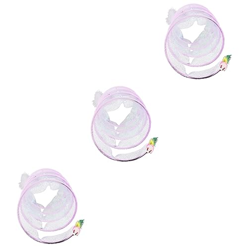ABOOFAN 3 Stücke Interaktive Katze Tunnel Spielzeug Set Indoor Tunnel Kratzen Beißen Spaß Kätzchen Spielzeug Für Übung Mental von ABOOFAN