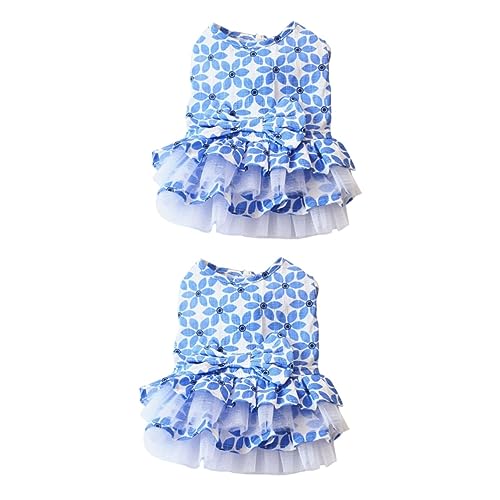 ABOOFAN 2St Sommeroutfits Welpenhalsband Sommerblusen kurzes Sommerkleid Gaze-Shirt Hemden Welpenkleidung Rock Kleider Haustierkleidung Partykleidung für Haustiere -Hund Hundekleidung ABOOFAN 2St Sommeroutfits Welpenhalsband Sommerblusen kurzes Sommerkleid Gaze-Shirt Hemden Welpenkleidung Rock Kleider Haustierkleidung Partykleidung für Haustiere -Hund Hundekleidung von ABOOFAN