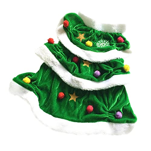 ABOOFAN Kleine Hundekleidung Hasen-Outfits Haustierkleidung Weihnachtsfeier Hundekostüm Katze Cosplay-Anzug Weihnachtshund-Winterkleidung Grünes Haustierkleid Für Party von ABOOFAN