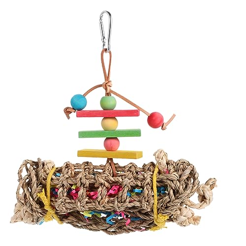 ABOOFAN Vogel Kauspielzeug Holz Papagei Spielzeug Vogel Stroh Zopf Kauspielzeug Papagei Beißen Spielzeug ABOOFAN Vogel Kauspielzeug Holz Papagei Spielzeug Vogel Stroh Zopf Kauspielzeug Papagei Beißen Spielzeug von ABOOFAN