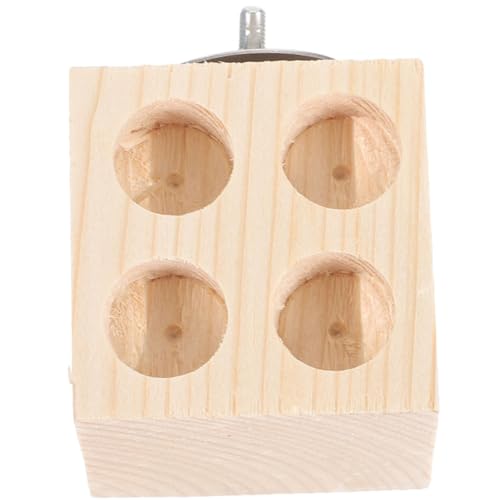 ABOOFAN Papagei Kauspielzeug Papageienkäfigspielzeug Papageienbissspielzeug Spielständer Aus Holz Natürlicher Vogelstand Vogel-kauspielzeug Aus Holz Spielzeug Für Vögel Plattform Hölzern von ABOOFAN