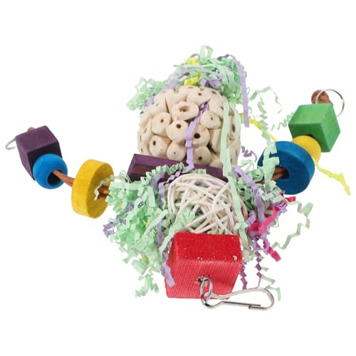 ABOOFAN Papagei Kauspielzeug Spielzeug Zur Vogelsuche Hängendes Kauspielzeug Für Papageien Spielzeug Zum Zerkleinern Von Vögeln Vogel-intelligenzspielzeug Zubehör Langen Holz von ABOOFAN