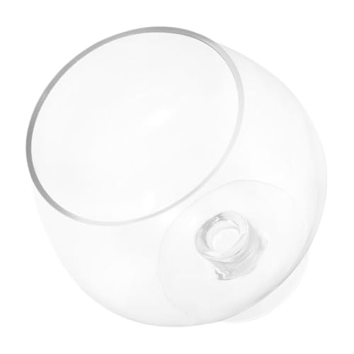 ABOOFAN Transparentes Goldfisch Aquarium im Weinglas Design Multifunktionales Terrarium für Fische Schildkröten und Pflanzen für Tisch und von ABOOFAN