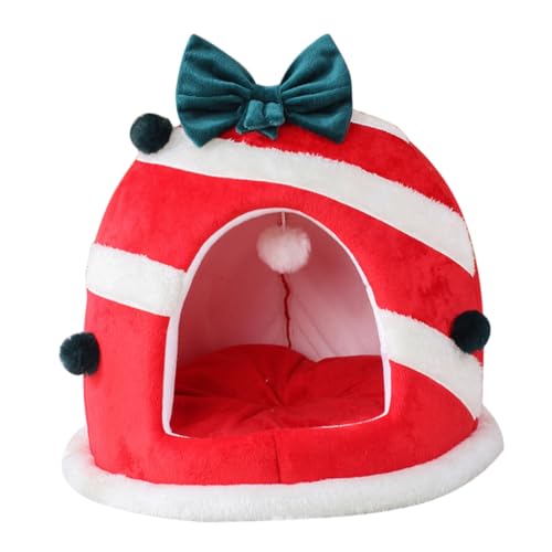 ABOOFAN Katze Bett Weihnachtshaustiernest Zeltbett Für Haustiere Wärmendes Weihnachts-kleintierbett Weihnachtskatzenbetten Nestschlafbett Katzenzelthaus Drinnen Katze Schläft Runden Haustierbett Tuch ABOOFAN Katze Bett Weihnachtshaustiernest Zeltbett Für Haustiere Wärmendes Weihnachts-kleintierbett Weihnachtskatzenbetten Nestschlafbett Katzenzelthaus Drinnen Katze Schläft Runden Haustierbett Tuch von ABOOFAN
