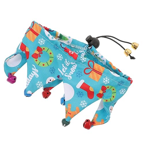 ABOOFAN Weihnachtskatzenschal Narrenhalsband Für Haustiere Katzenhalsband Mardi Gras Hundehalsband Weihnachtshalsband Für Hunde Halloween-haustierhalsband Die Katze Polyester Anhänger Baby von ABOOFAN
