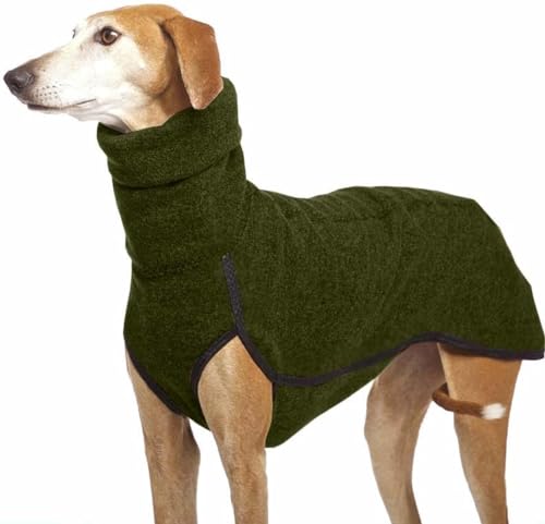 Herbst und Winter Warmer Windhund Labrador Schäferhund Kleidung für große Hunde High Neck Hemd Stretch Fleece Pullover für Hunde Weste Haustier Jacke von ABRAGO