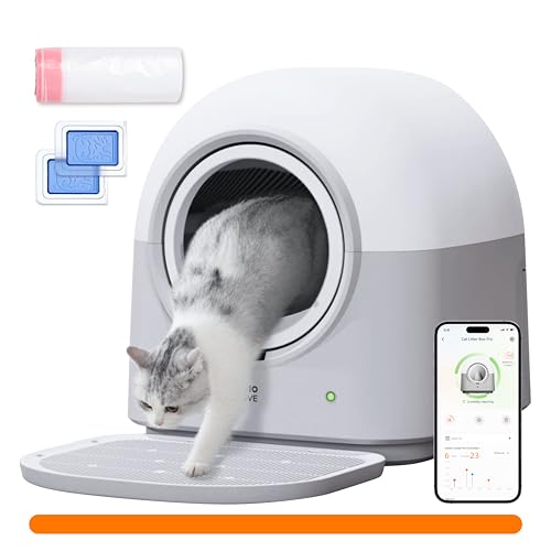 ABRCT Selbstreinigende Katzentoilette PRO, Katzenklo Selbstreinigend XXL, Wägbar, Hygienisch, Geruchsneutral, APP-Steuerung, Große Fassungsvermögen für Mehrere Katzen, mit Katzenklo Matte ABRCT Selbstreinigende Katzentoilette PRO, Katzenklo Selbstreinigend XXL, Wägbar, Hygienisch, Geruchsneutral, APP-Steuerung, Große Fassungsvermögen für Mehrere Katzen, mit Katzenklo Matte von ABRCT