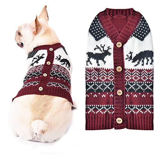 ABRRLO Hunde Pullover Weihnachten Dog Sweater Hundepullover Winter Haustier Strickpullover Hund Weihnachtspullover warme Fashion Urlaub Party Geschenk von ABRRLO