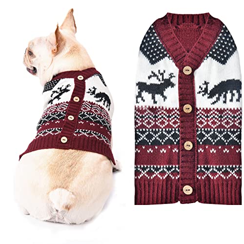ABRRLO Hunde Pullover Weihnachten Dog Sweater Hundepullover Winter Haustier Strickpullover Hund Weihnachtspullover warme Fashion Urlaub Party Geschenk von ABRRLO