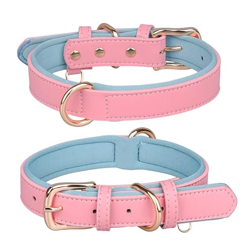 ABRRLO Hundehalsband Hund Halsbänder pet Dog Collar Halsband für Kleine Mittel Große Hund Komfortabel und Verstellbare（Pink L） von ABRRLO