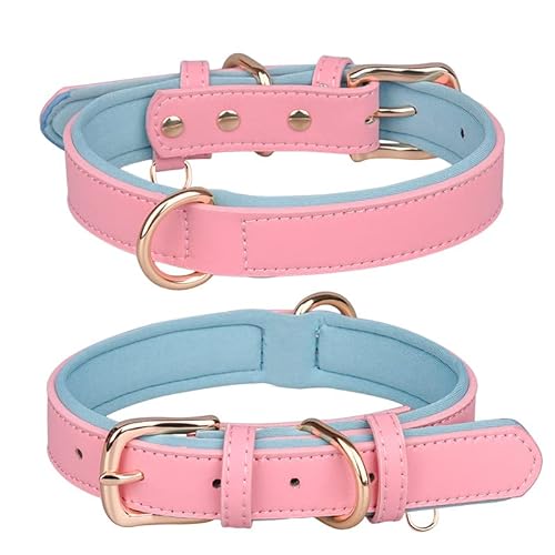 ABRRLO Hundehalsband Hund Halsbänder pet Dog Collar Halsband für Kleine Mittel Große Hund Komfortabel und Verstellbare（Pink S） von ABRRLO