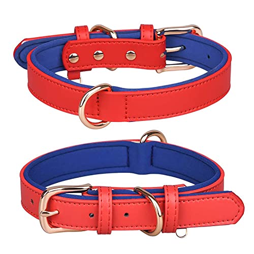 ABRRLO Hundehalsband Hund Halsbänder pet Dog Collar Halsband für Kleine Mittel Große Hund Komfortabel und Verstellbare（Rot L） von ABRRLO