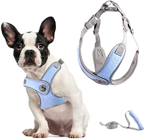 ABRRLO Pet Hundegeschirr für Kleine Mittlere Hunde Reflektierend Geschirr Vest Air-Mesh Einstellbar Dog Harness Weich Gepolstert Atmungsaktiv von ABRRLO