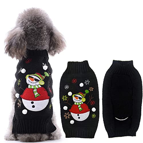 ABRRLO Weihnachten Hund Pullover Dog Sweater Hundepullover Haustier Hundepulli Warm Welpe Kleine Mittel Hunde von ABRRLO