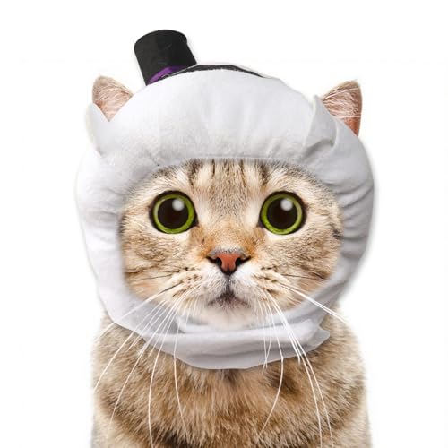 ABTOLS Halloween-Hut in Geisterform, verstellbar, weich, für kleine Haustiere, weiße Geisterkappe, Kopfbedeckung für Welpen, Hunde, Kätzchen, Halloween, Festival, Cosplay, Kostüm, Zubehör ABTOLS Halloween-Hut in Geisterform, verstellbar, weich, für kleine Haustiere, weiße Geisterkappe, Kopfbedeckung für Welpen, Hunde, Kätzchen, Halloween, Festival, Cosplay, Kostüm, Zubehör von ABTOLS