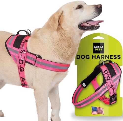 Hundegeschirr mit 3 Metallringankern zur Befestigung an der Brust oder Brust des Hundes, ohne den Hals des Hundes zu ersticken. (Rosa, L) Hundegeschirr mit 3 Metallringankern zur Befestigung an der Brust oder Brust des Hundes, ohne den Hals des Hundes zu ersticken. (Rosa, L) von ACARAPETS