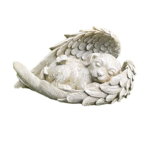 ACAREY Grabstein Katze Hund Harz Statue Wetterfeste Grabdeko Gedenkstein Für Drinnen Und Draußen Als Heilgeschenk Für Haustierbesitzer (D) von ACAREY