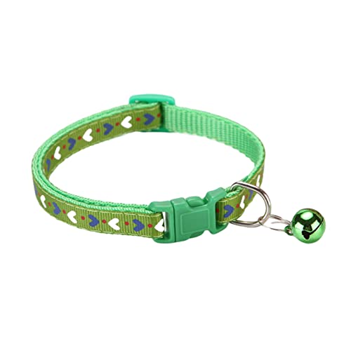 ACAREY Halsband für Hunde, verstellbar, für Katzen, mit Glocken, Halsband für Hunde, personalisierbar für Party, Urlaub, Fotozubehör, 19 – 32 cm (grün) von ACAREY