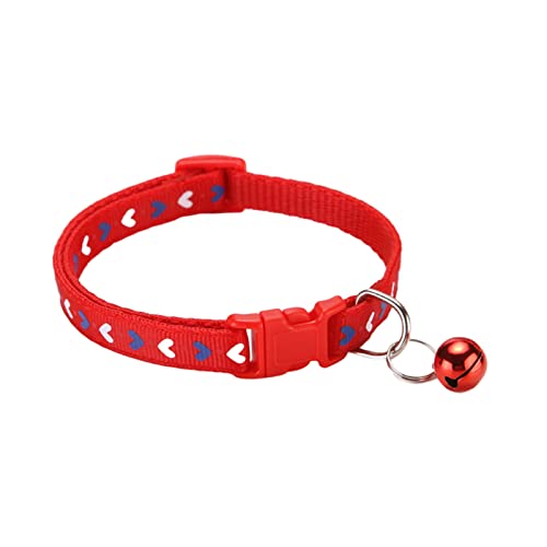 ACAREY Halsband für Hunde, verstellbar, für Katzen, mit Glocken, Halsband für Hunde, personalisierbar für Party, Urlaub, Fotozubehör, 19 – 32 cm (rot) von ACAREY