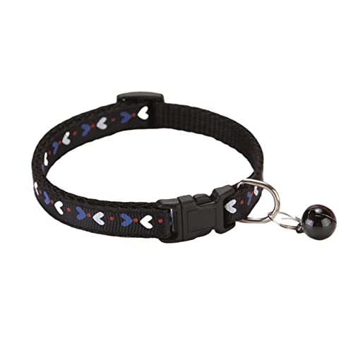 ACAREY Halsband für Hunde, verstellbar, für Katzen, mit Glocken, Halsband für Hunde, personalisierbar für Party, Urlaub, Fotozubehör, 19 – 32 cm (schwarz) von ACAREY
