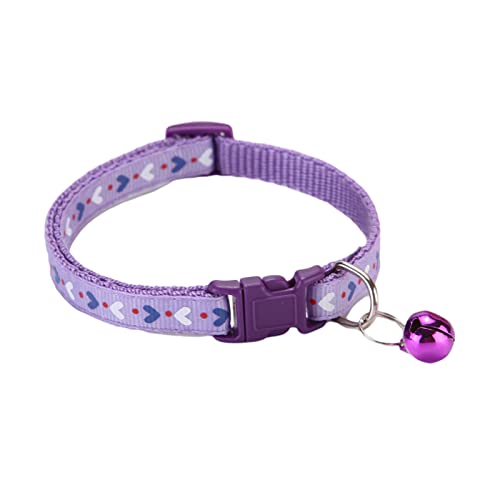 ACAREY Halsband für Hunde, verstellbar, für Katzen, mit Glocken, Halsband für Hunde, personalisierbar für Party, Urlaub, Fotozubehör, 19 – 32 cm (violett) von ACAREY