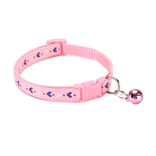 ACAREY Halsband für Hunde, verstellbar, für Katzen mit Glocken, Halsband für Hunde, personalisierbar für Party, Urlaub, Fotozubehör, 19 – 32 cm (Rosa) von ACAREY