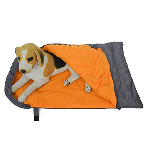 ACAREY Schlafsack für Hunde, wasserdicht, warm, für den Winter, groß, tragbar, für Katzen, Hunde, Nestchen, Haus Troglodyte, für Camping, Wandern im Freien, Innenbereich, 110 x 70 cm (Orange) von ACAREY