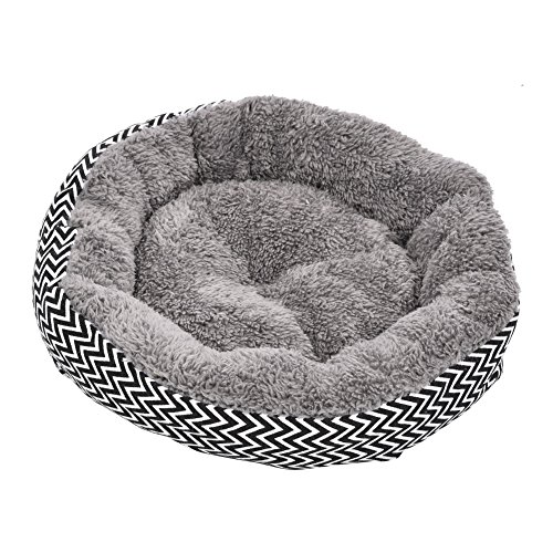 Hundekorb rund, Sofa, Hund, Bett für Hunde, Katzenbett, Donuts, Kissen für Haustiere, flauschig, warm, bequem, Kissen für Katzen und kleine Hunde (45 x 8 cm, grau) von ACAREY