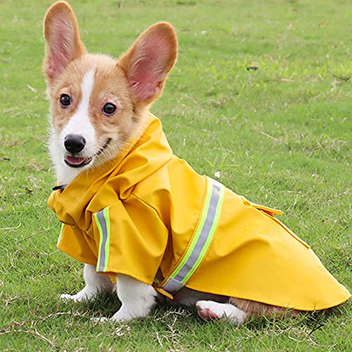 Regenmantel für Haustiere, Poncho für Hunde, Hundekleidung, reflektierend, Stil Umhang Jacke für Hunde, wasserdicht für Hunde, winddicht und wasserdicht (L) von ACAREY