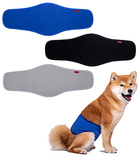 ACDOK Hundewindeln für Männer, wiederverwendbare Bauchbänder für männliche Hunde (3 Stück) Upgrade langlebige Delly-Windeln für Hunde (XL (3 Stück) von ACDOK