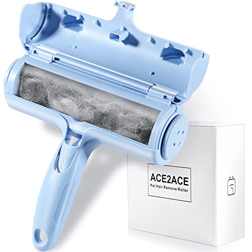 ACE2ACE Tierhaarentferner, Fusselrolle, Fusselbürste für Tierhaar, Fusselroller für Hundehaare und Katzenhaare Wiederverwendbar, für Sofa, Kratzbaum, Teppich, Hundebett, Katzenbett, Baby Blau ACE2ACE Tierhaarentferner, Fusselrolle, Fusselbürste für Tierhaar, Fusselroller für Hundehaare und Katzenhaare Wiederverwendbar, für Sofa, Kratzbaum, Teppich, Hundebett, Katzenbett, Baby Blau von ACE2ACE