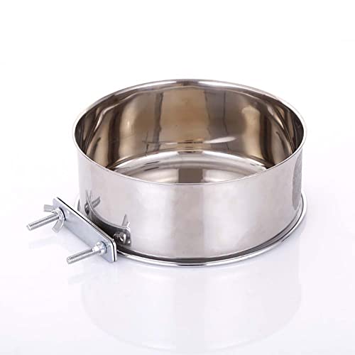 Hundenapf zum Aufhängen, Hunde Edelstahlschüssel Aufhängen am Käfig, Edelstahl Hundewasserschüssel und Futter-Napf für Papageien, Vögel, Kaninchen(18 * 6,5cm) von ACEONE