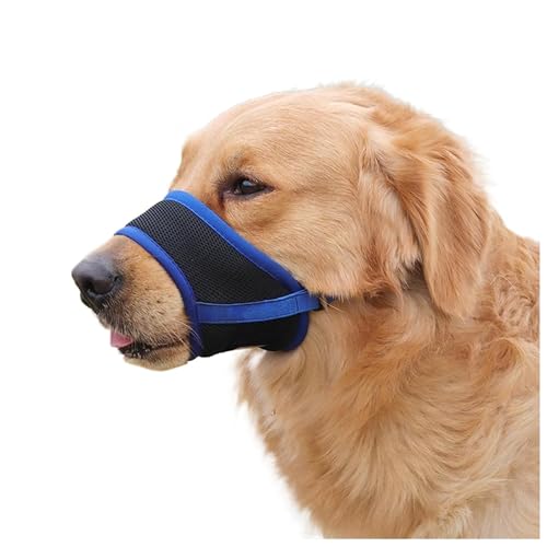Maulkorb für Hunde, weiches Netzgewebe, atmungsaktiv, verstellbare Schlaufe, um Beißen, Bellen und Kauen zu verhindern, ideal für Training, Pflege und den täglichen Gebrauch (Blau, Größe 2#M) von ACFELT