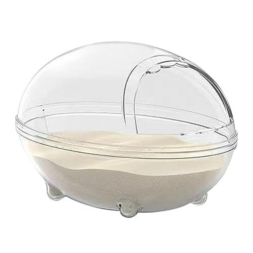 ACMEDE Hamster Bad Badezimmer, Hamster Badewanne Box Transparente staubdichte Badewanne, Hamster Sand Badebehälter, Hamster Badewanne,Käfig Badewanne WC Zubehö für Chinchilla Gerbil Frettchen (M) von ACMEDE