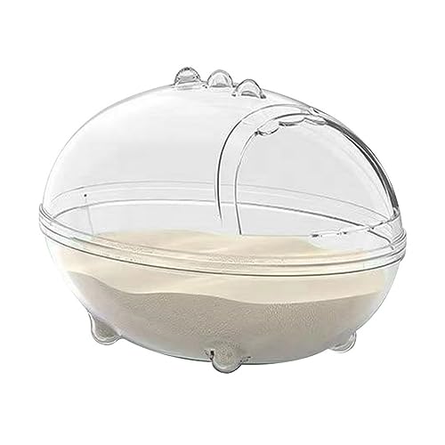 ACMEDE Hamster Bad Badezimmer, Hamster Badewanne Box Transparente staubdichte Badewanne, Hamster Sand Badebehälter, Hamster Badewanne,Käfig Badewanne WC Zubehö für Chinchilla Gerbil Frettchen (S) von ACMEDE