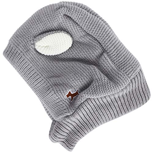 ACOGEDO Hunde Mütze, Hundeohrmuffs Strickt Haustier Ohr (Grey) von ACOGEDO
