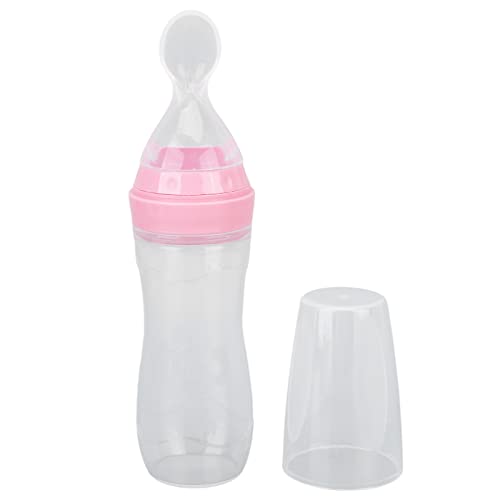 ACOGEDO Soft Silicon Food Feeder mit Skalierungsdesign und Löffel für ältere Patienten - Einfacher Einhandbetrieb, Patientenversorgung, Blau (PINK) von ACOGEDO
