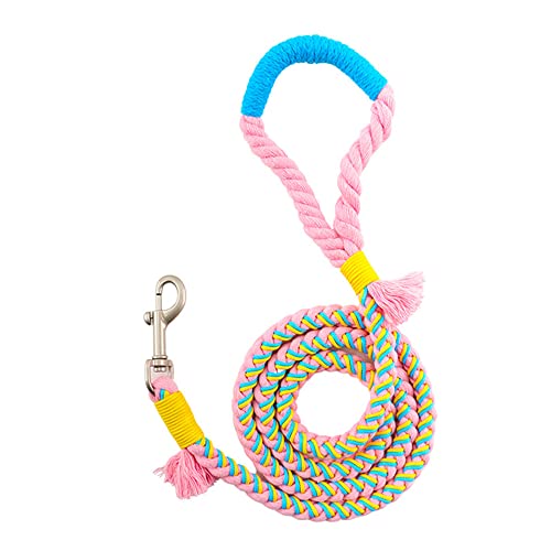 ACSUZ Baumwolle Hundeleine Handgefertigte Robuste Hundeleine Bequeme Haustier Leine Für Kleine Und Mittlere Hunde,Rosa ACSUZ Baumwolle Hundeleine Handgefertigte Robuste Hundeleine Bequeme Haustier Leine Für Kleine Und Mittlere Hunde,Rosa von ACSUZ